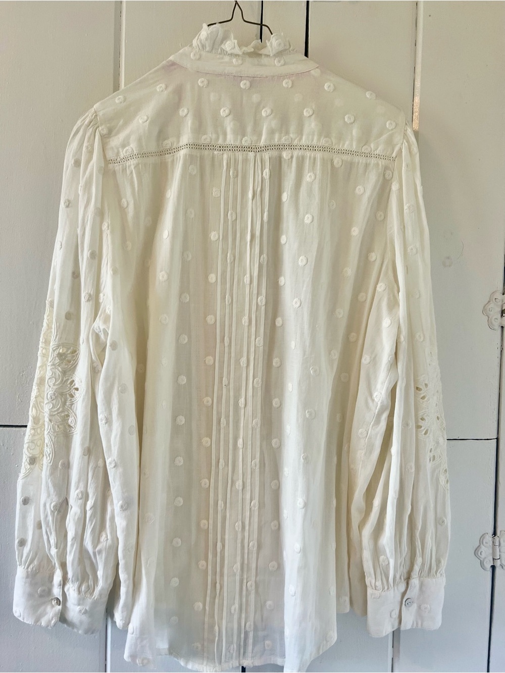 Sundance Cream Ruffled Button-Down Blouse - Picture 7 of 7